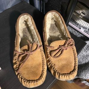 Womens tan UGG moccasins